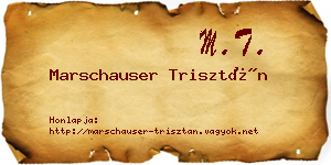Marschauser Trisztán névjegykártya